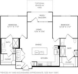 Floor Plan Baylor with Fenced In Yard