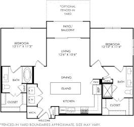 Floor Plan Brooks with Fenced In Yard