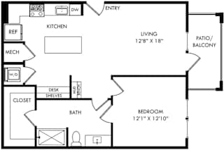 A black and white image of a floor plan for a home.