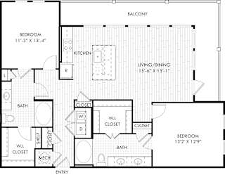 A black and white image of a house floor plan.