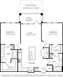 Floor Plan Harrell with Fenced-In Yard