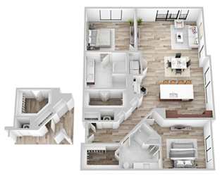 2 bedroom floor plan  the residences at