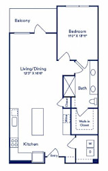 a floor plan of a small house with a bedroom and a bathroom