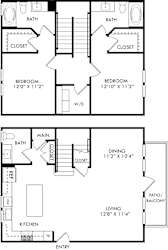 Floor Plan Shawnee Townhouse