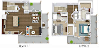 Perkins + yard. 2 bedroom townhome. Kitchen with island open to living/dinning room. 2 full bathrooms + powder room, double vanity in master. Walk-in closets. patio open to yard. 2nd floor balcony.