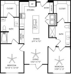 a schematic diagram of a floor plan of a house