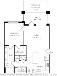Floor Plan Snow with Fenced-In Yard