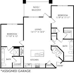 Floor Plan Stillwater with Assigned Garage
