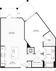 a floor plan of a bedroom apartment