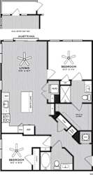 The 2 bedroom trimble floorplan