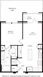 a floor plan of a house with an open concept floor plan with bedrooms and baths