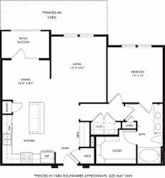 a floor plan of a house with three bedrooms and two baths and a terrace