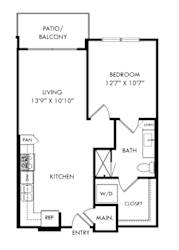 A black and white image of a floor plan for a home.