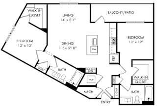 a floor plan of a small apartment