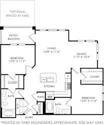 Floor Plan Williamson with Fenced-In Yard