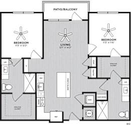 the 2 bedroom zoubek floorplan