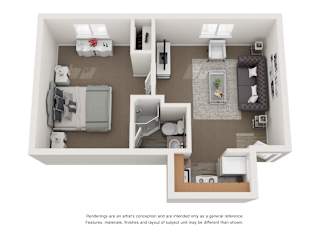 Floor Plan One-Bedroom
