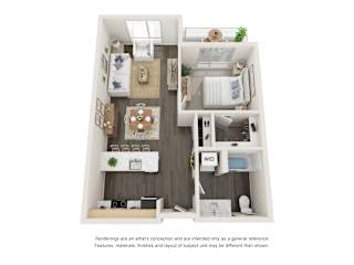 Floor Plan One Bedroom