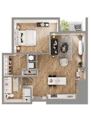 Eames Premium 1  Bed   1  Bath   823 Sq. Ft. at Bemiston Place Apartments, Clayton, 63105