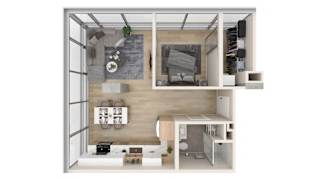 Century 1  Bed   1  Bath  at One Foundry Way, St. Louis, MO