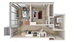 McGraw 1  Bed   1  Bath at One Foundry Way, St. Louis, 63110