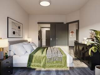 Modern Bedroom at The Porter, Maryland Heights, 63146