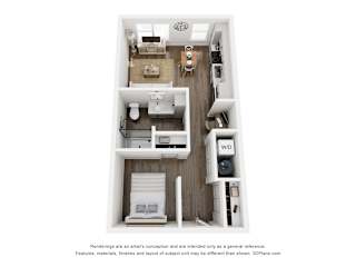 Unit A Floorplan at The Rail, St. Louis, MO 63110