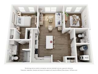 Unit D Floorplan at The Rail, St. Louis Missouri
