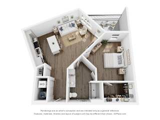Unit K Floorplan at The Rail, St. Louis, 63110
