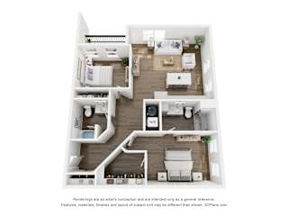 Unit N Floorplan at The Rail, Missouri, 63110
