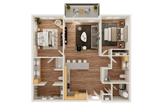 B1 Floor Plan at Timber Club, St. Peters Missouri