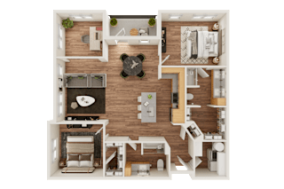 B3 Floor Plan at Timber Club, Missouri