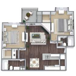 the furnished bedroom floor plan of a 2103 sq ft
