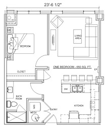 Coleman Floor Plan at The 503 Apartments, Ohio