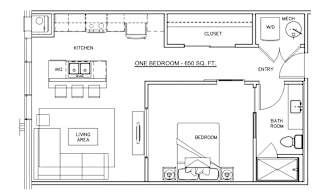 Stoddard Floorplan at The 503 Apartments, Ohio, 45402