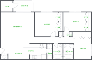 Our 3 Bedroom 2 Bathroom Floor Plan