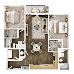 A detailed floor plan of a house showing the layout of the rooms.