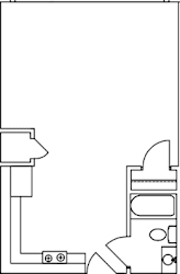 A black and white drawing of a machine with a rectangular shape and a protruding arm.