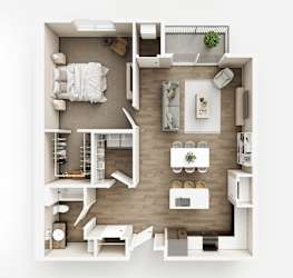 B3 Floor Plan at The Haven on Veterans, Fargo, 58104