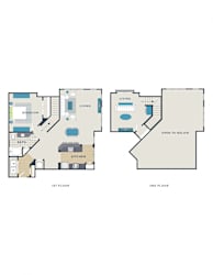 1 bedroom floor plan  the residences at city center apartments