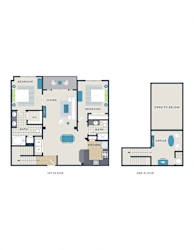 2 bedroom floor plan