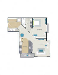 a floor plan of a house with a mix of different floors