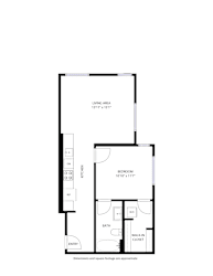 1Bed 1Bath D Floor Plan at Mile Apartments, Colorado