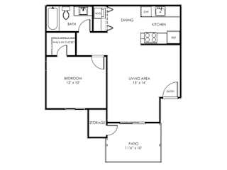 A black and white image of a floor plan for a house.