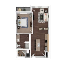 Wren Floor Plan at B Street Lohi Apartments, Denver, CO