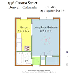 1336 Corona Studio Floorplan 2