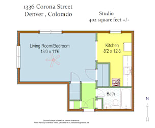 1336 Corona Studio Floorplan