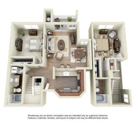 2 BED 2 BATH - B3R floorplan