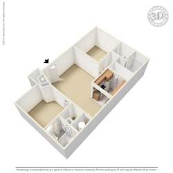 Braeburn, 2 br, 2 ba, 920 sq. ft. floor plan