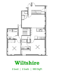 the floor plan of willisite a bed 1 bathroom and a bath